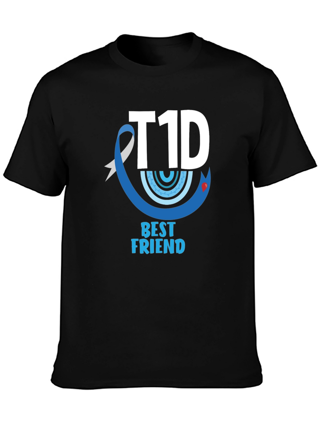 T1D Best Friend Black T-Shirt