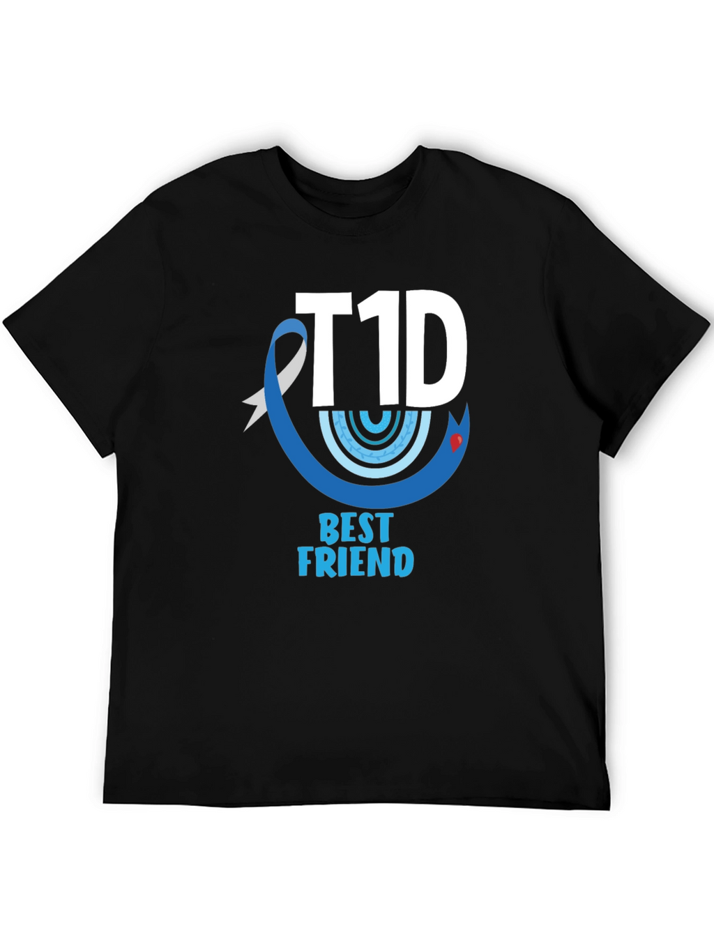 T1D Best Friend Black T-Shirt