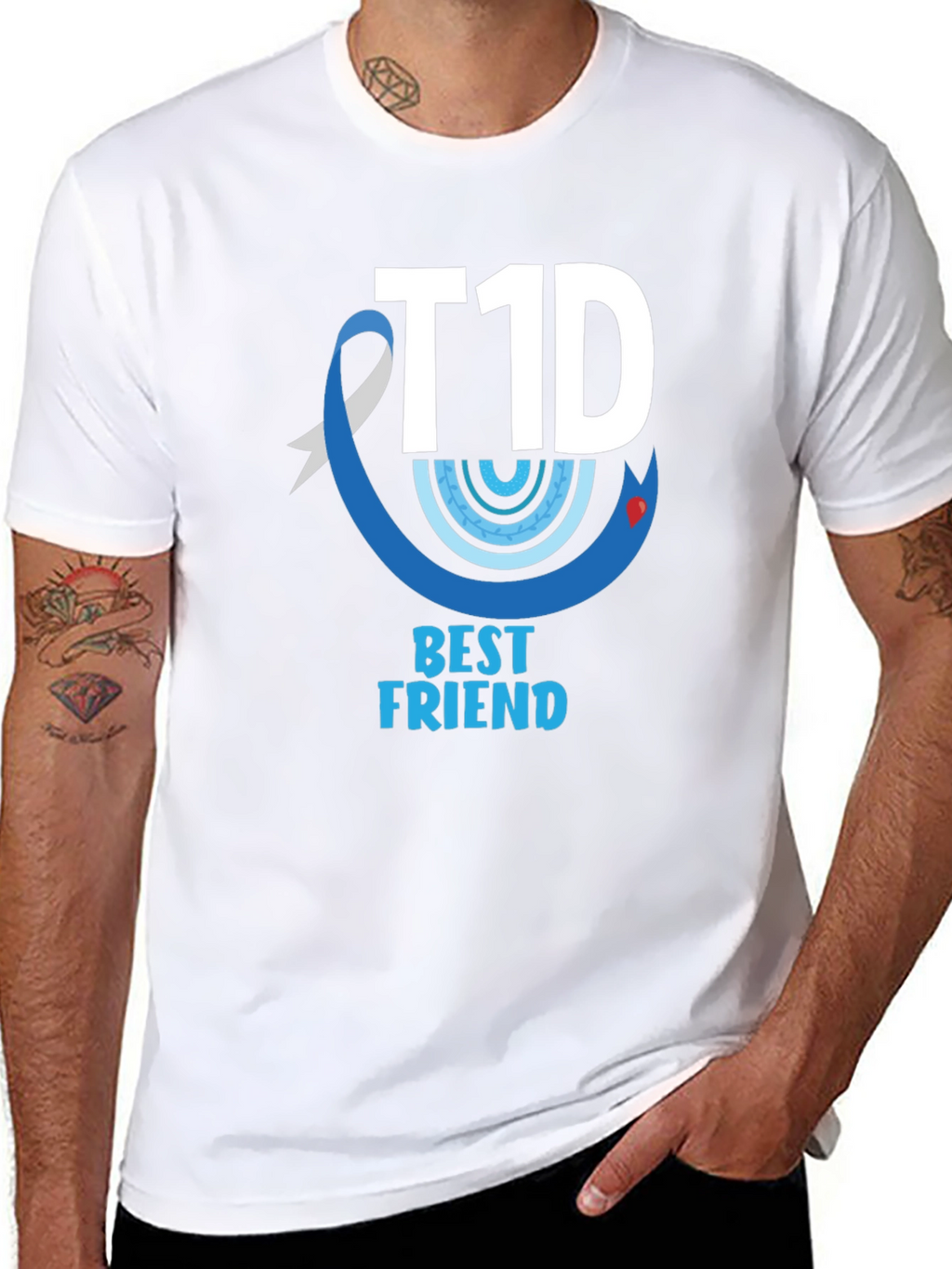 T1D Best Friend Black T-Shirt