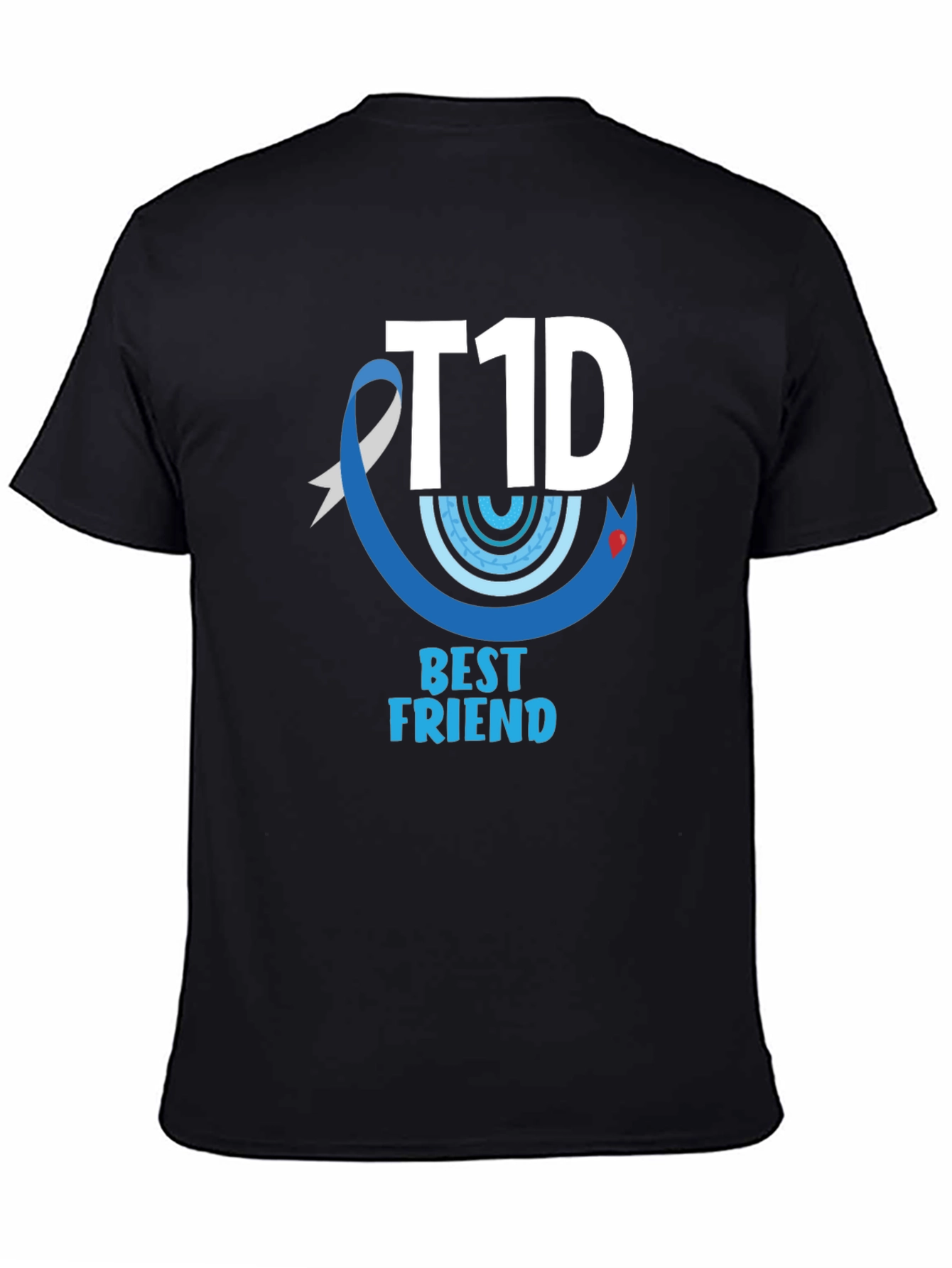 T1D Best Friend Black T-Shirt