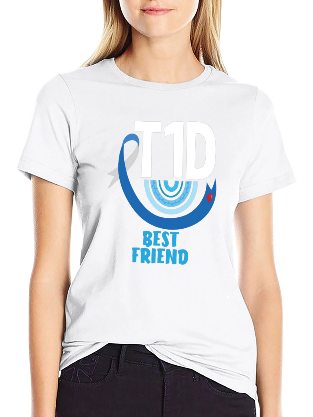 T1D Best Friend Black T-Shirt