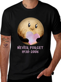 Pluto Never Forget T-Shirt - Heart Space Design