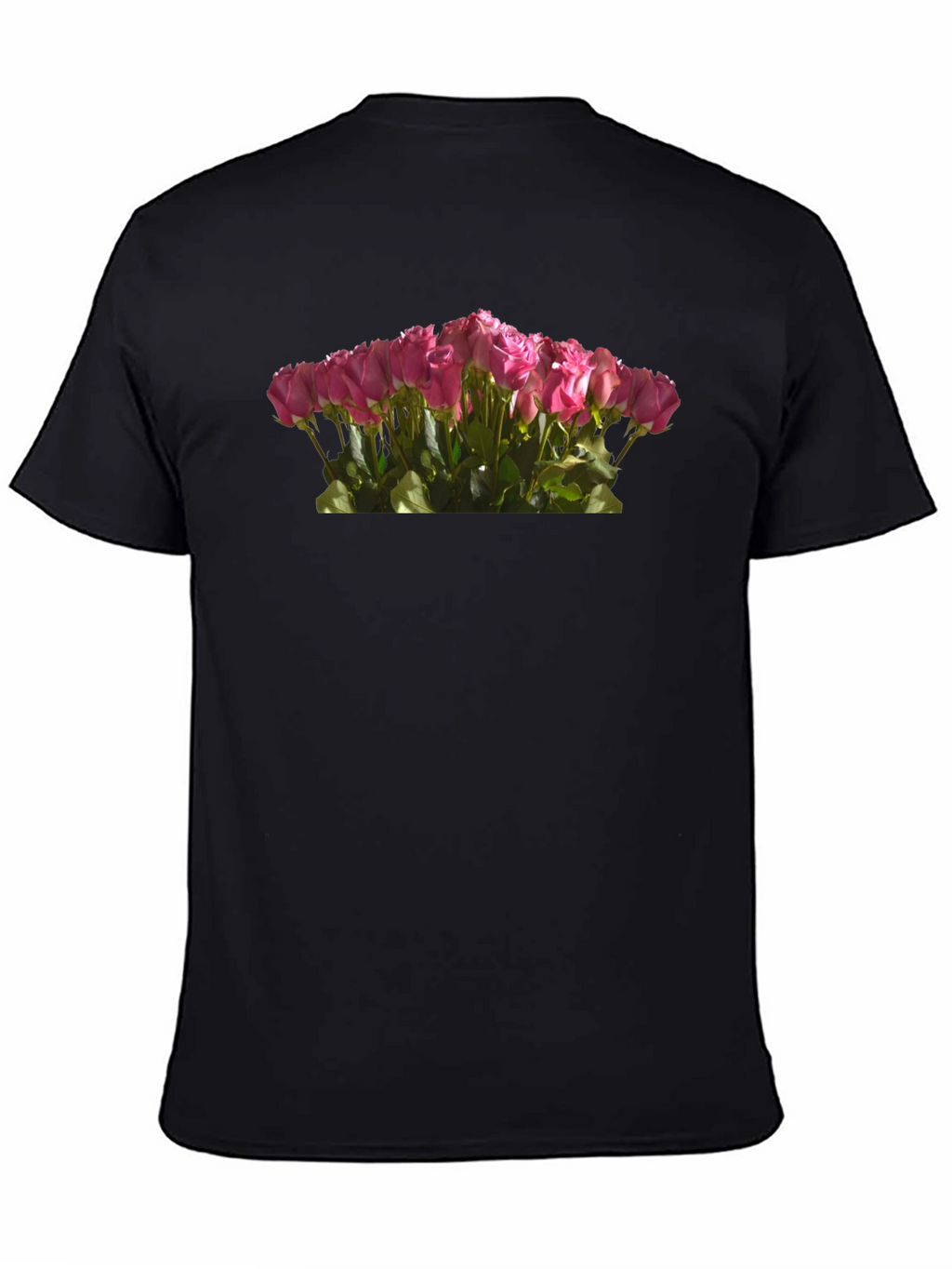 Roses Bouquet Black T-Shirt