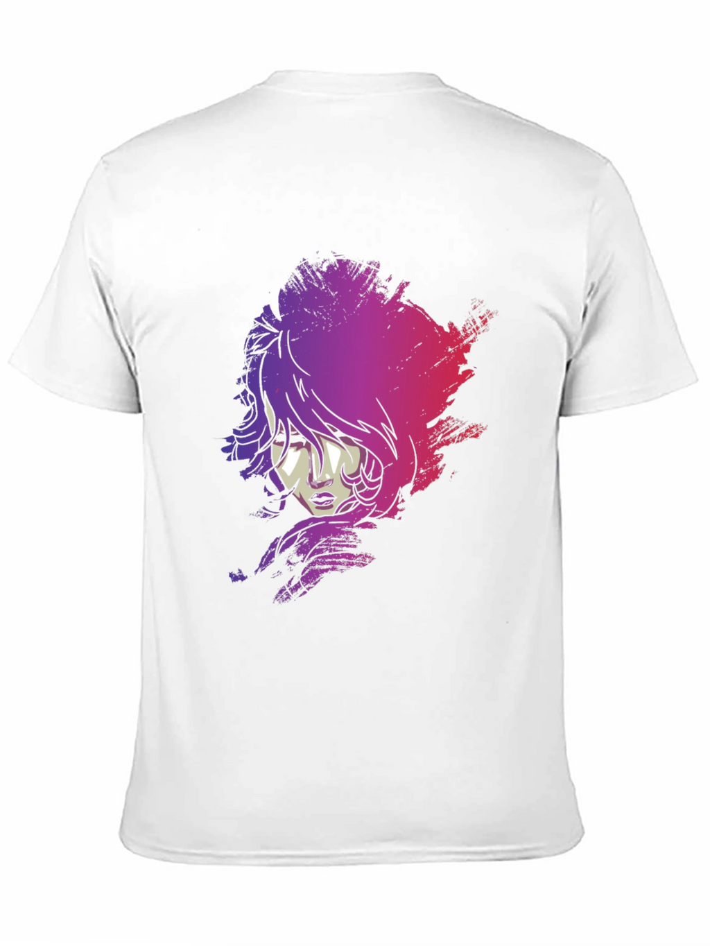 Vaporwave Woman Graphic Tee - Black Cotton