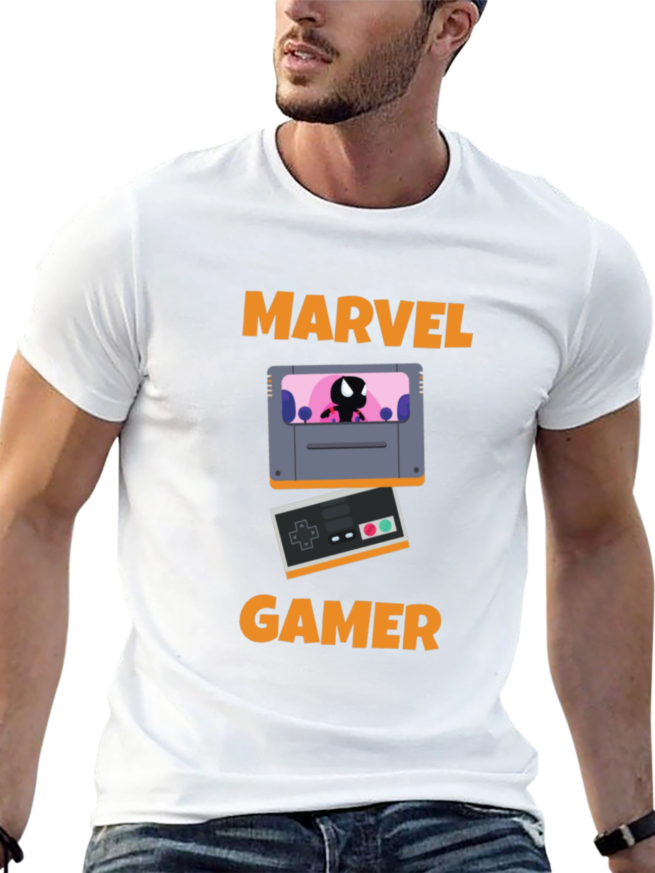 Marvel Gamer T-Shirt - Retro Gaming Style