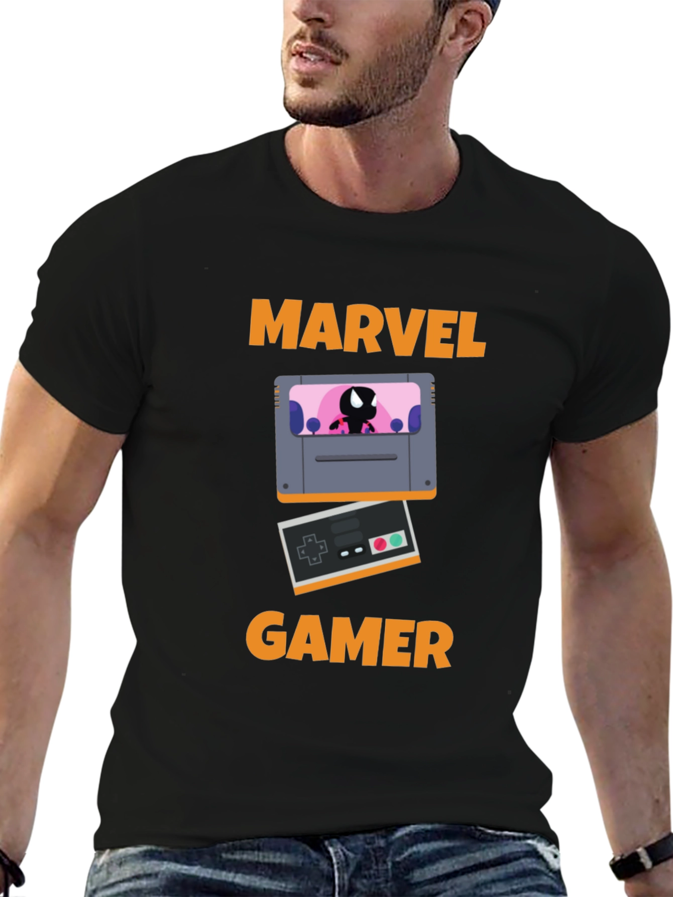 Marvel Gamer T-Shirt - Retro Gaming Style