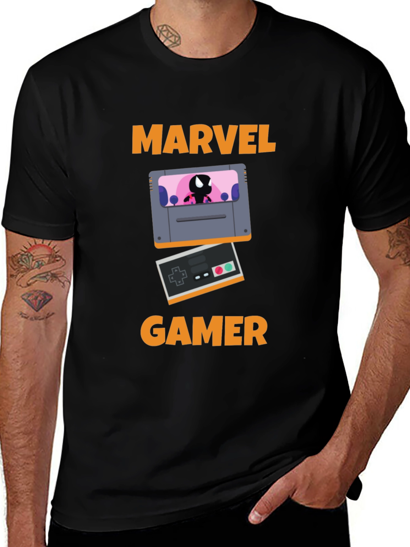 Marvel Gamer T-Shirt - Retro Gaming Style