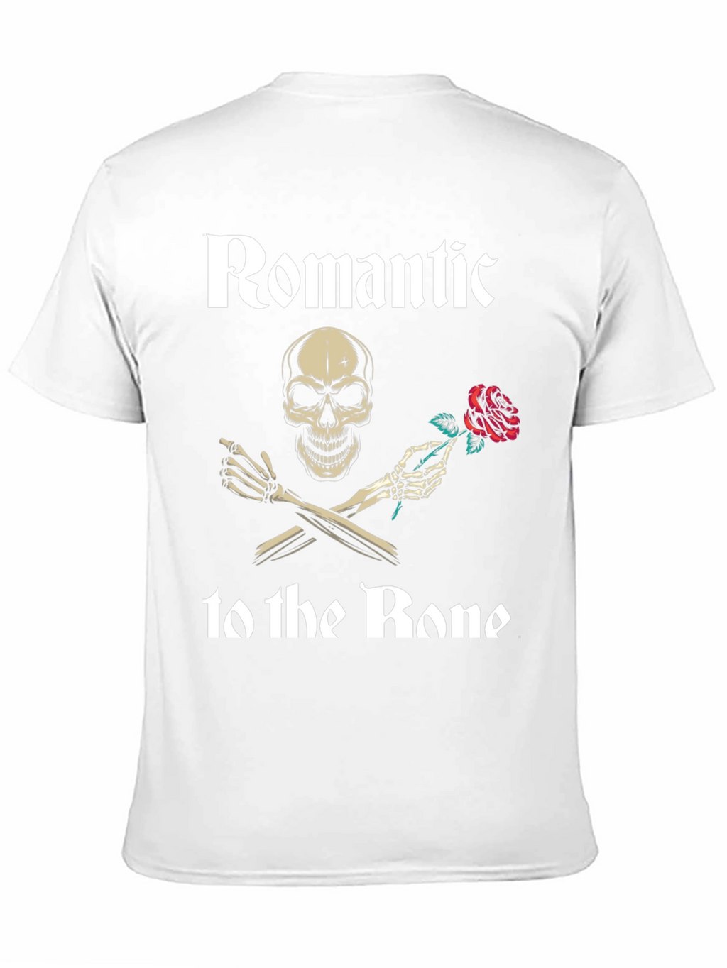 Romantic to the Bone T-Shirt Skull Rose Graphic