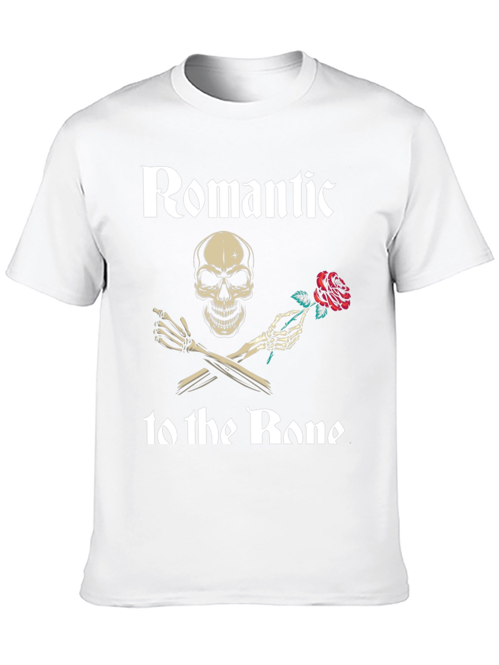 Romantic to the Bone T-Shirt Skull Rose Graphic