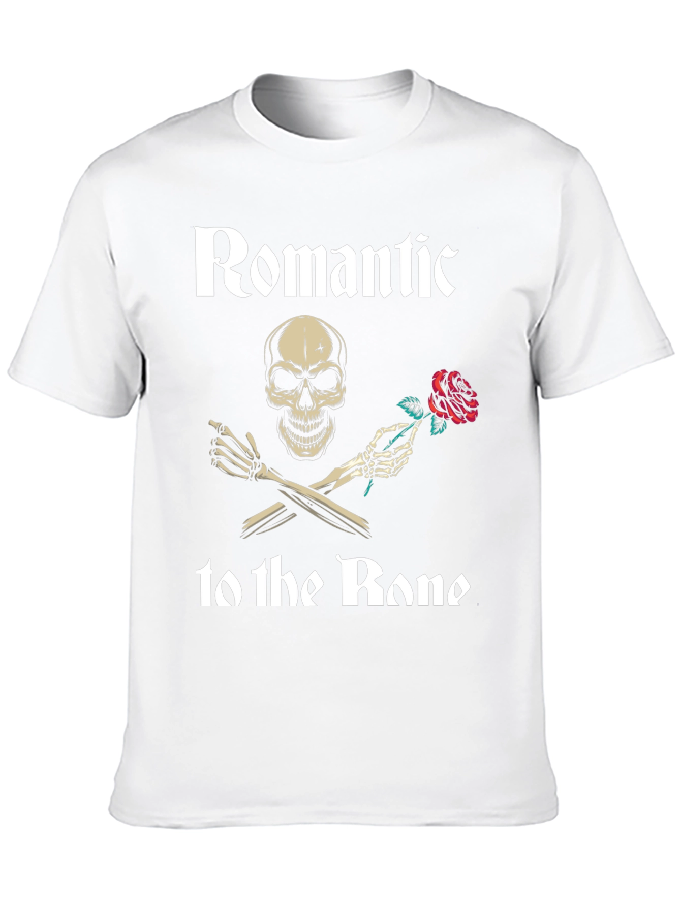 Romantic to the Bone T-Shirt Skull Rose Graphic