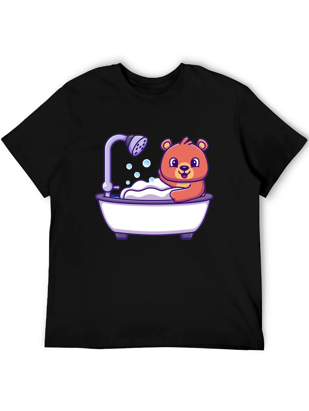 Cute Bear Taking Bath T-Shirt