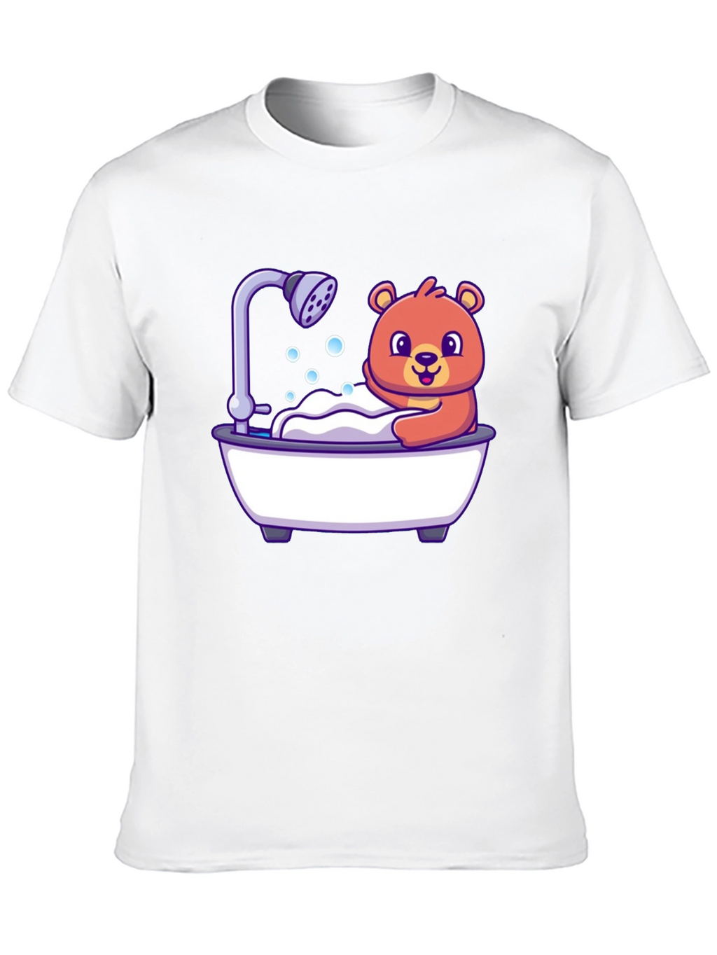 Cute Bear Taking Bath T-Shirt
