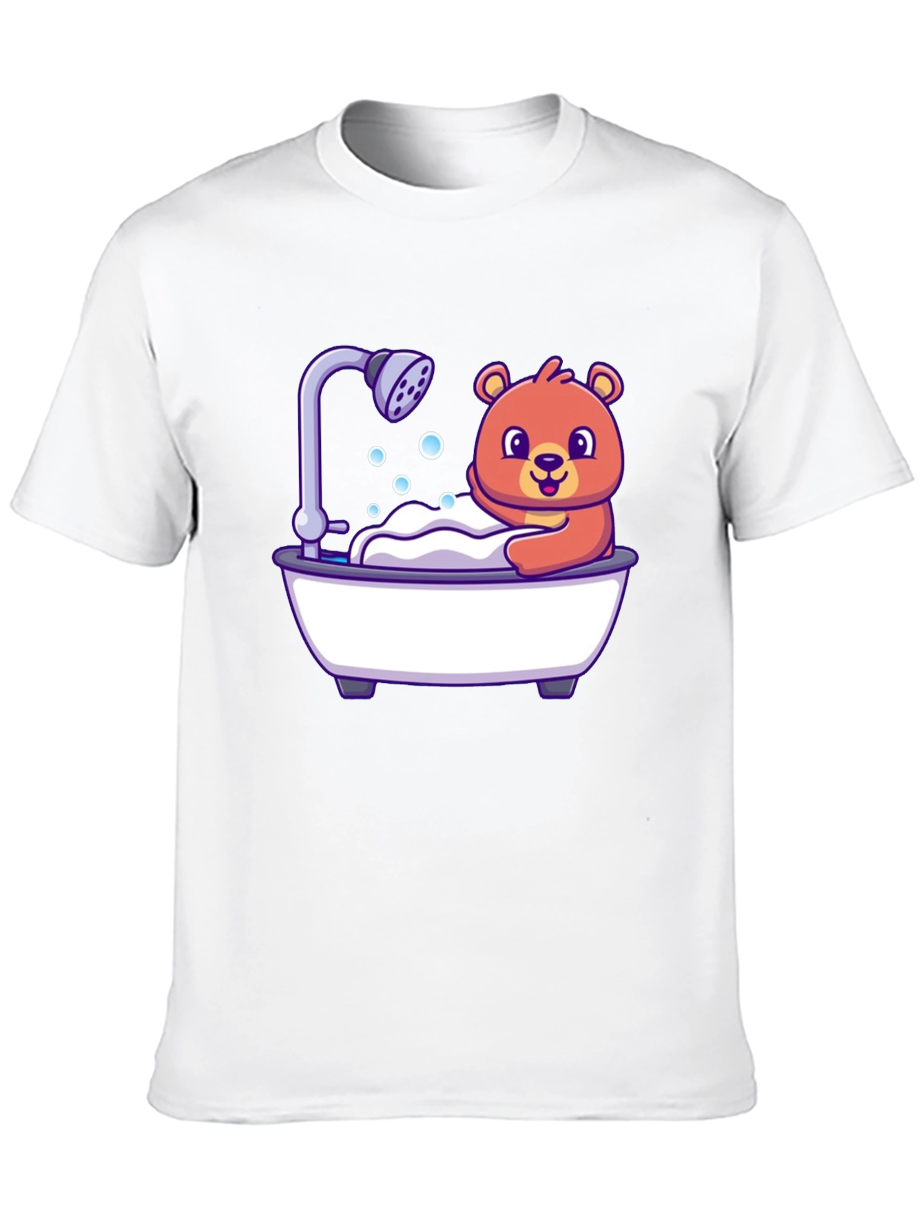 Cute Bear Taking Bath T-Shirt