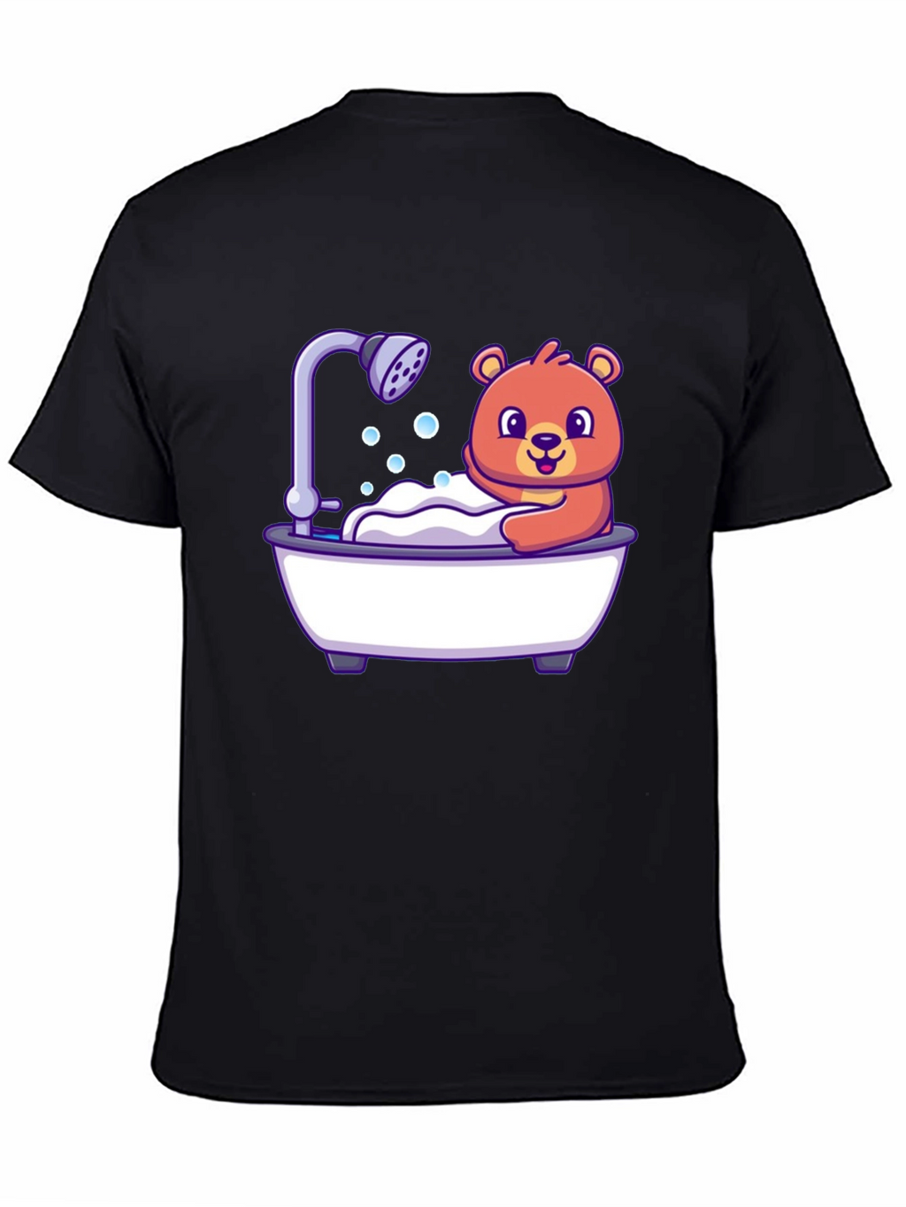 Cute Bear Taking Bath T-Shirt