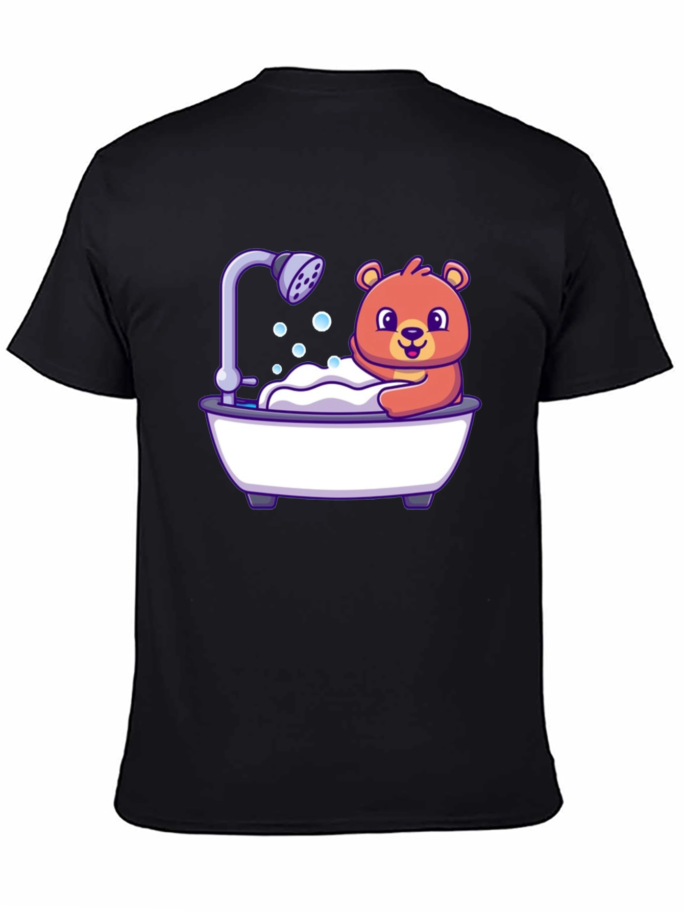Cute Bear Taking Bath T-Shirt