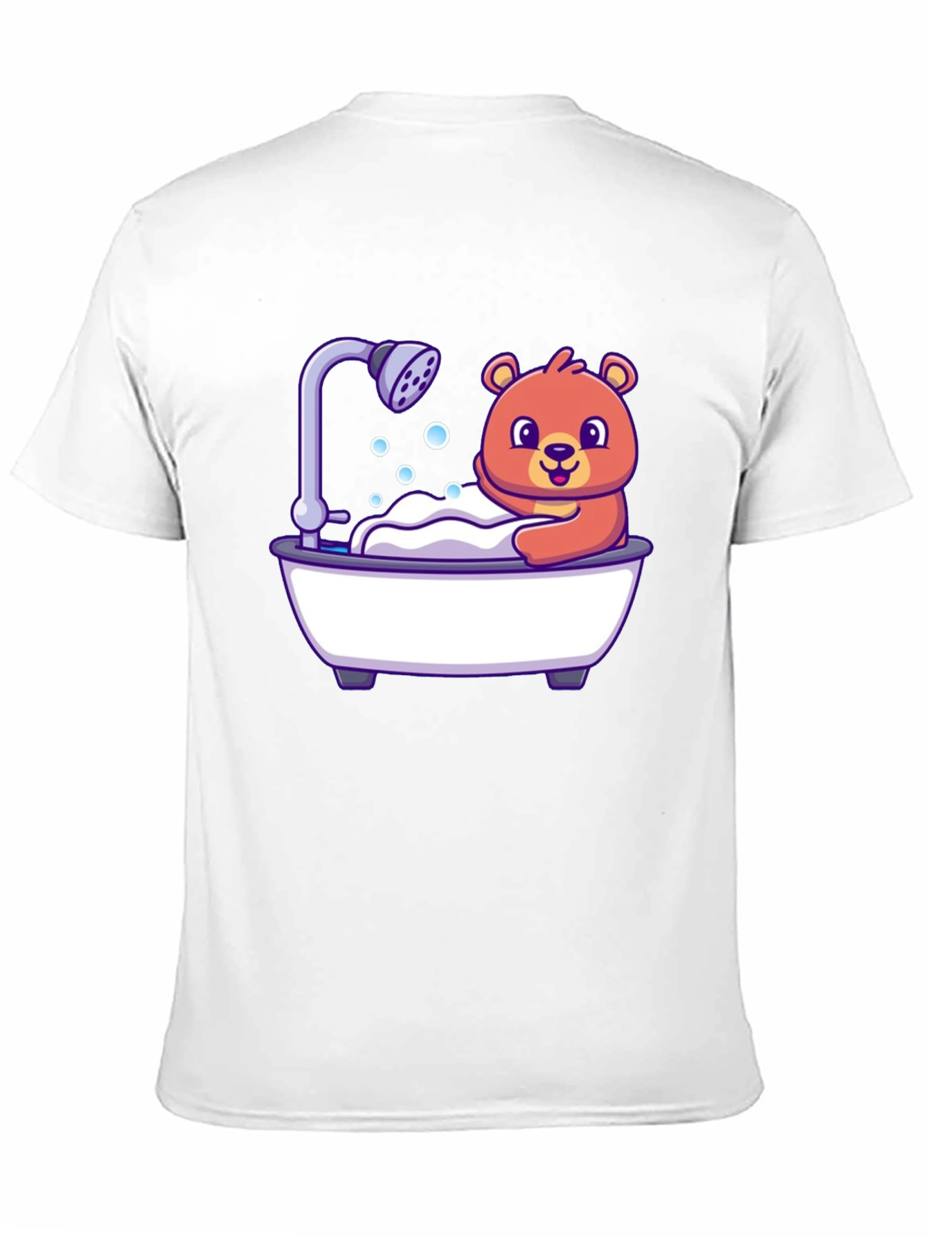 Cute Bear Taking Bath T-Shirt