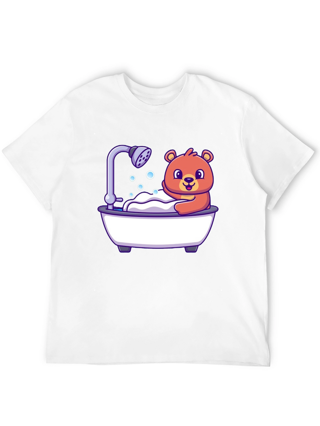 Cute Bear Taking Bath T-Shirt