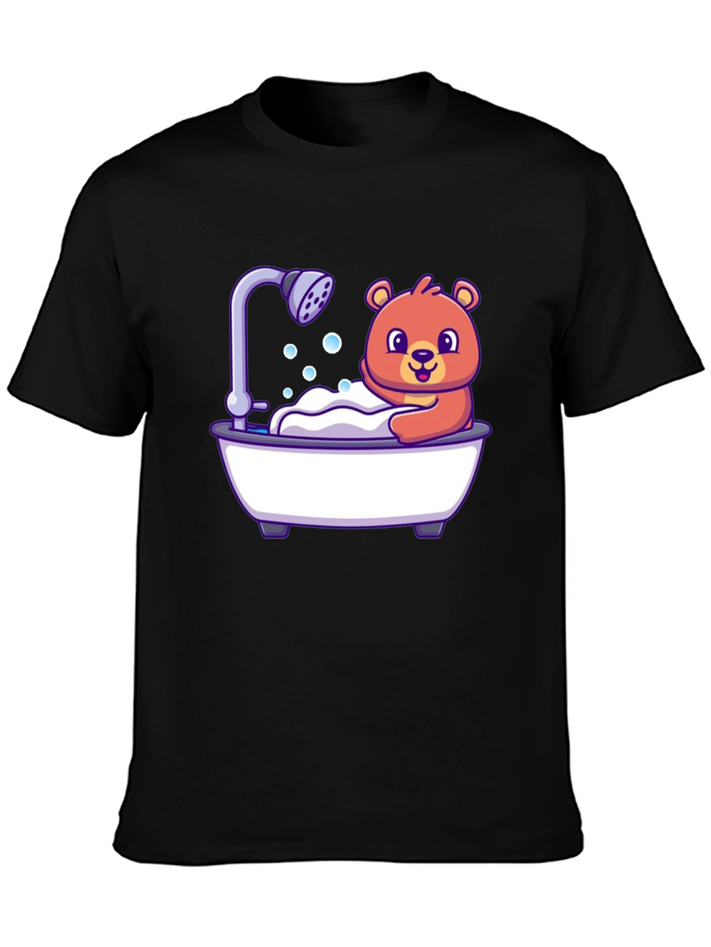 Cute Bear Taking Bath T-Shirt