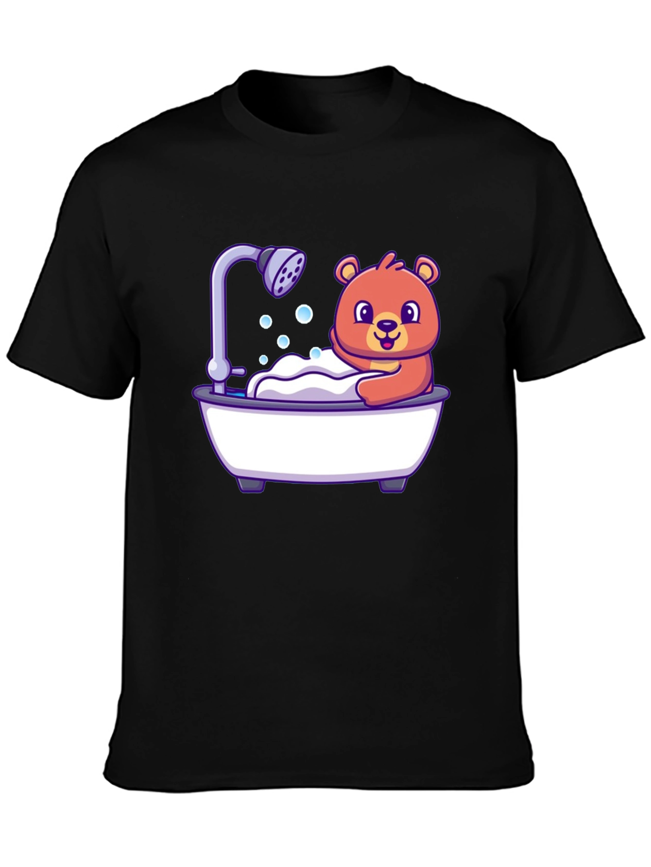 Cute Bear Taking Bath T-Shirt