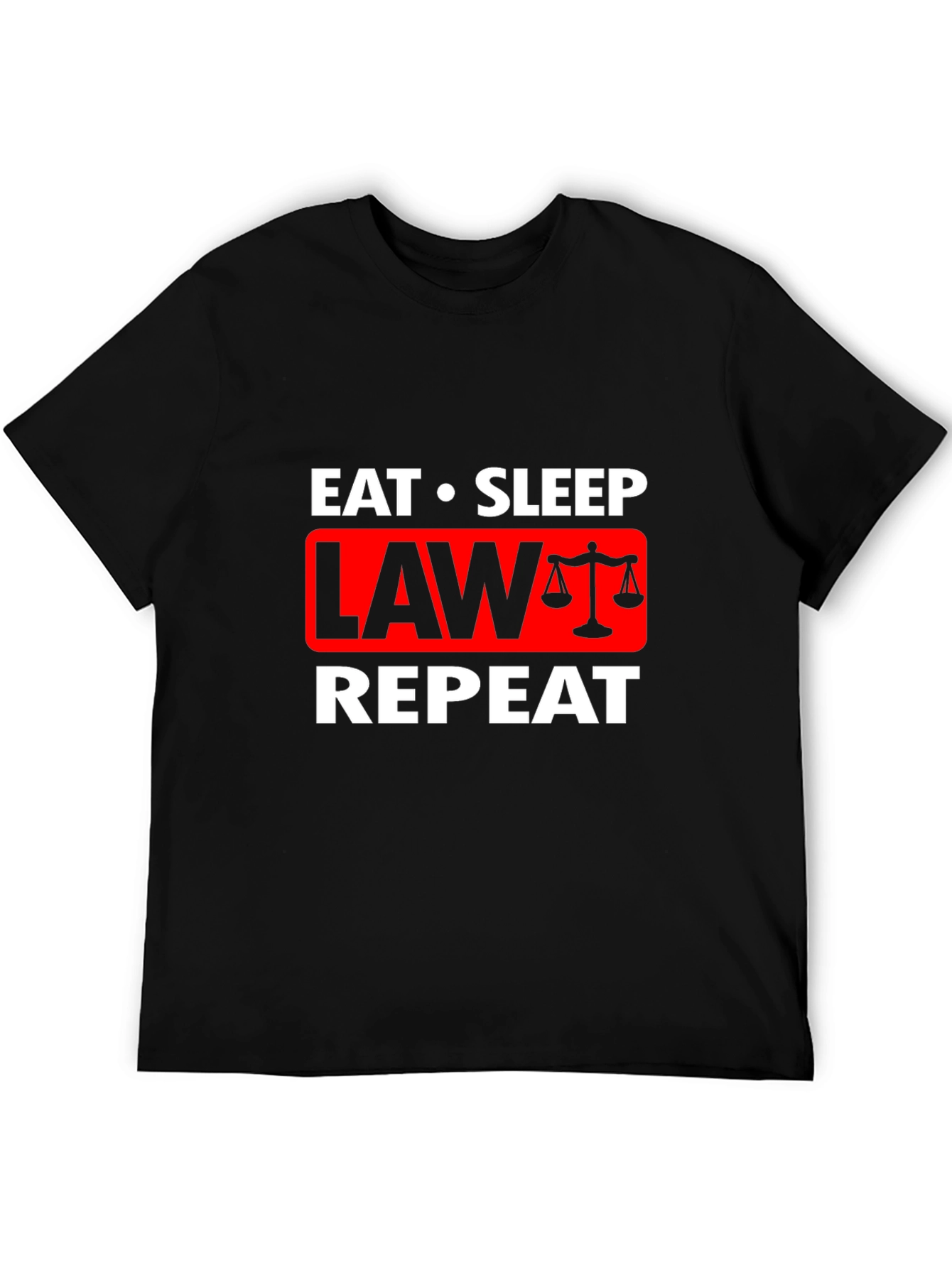 Eat Sleep Law Repeat Graphic Tee