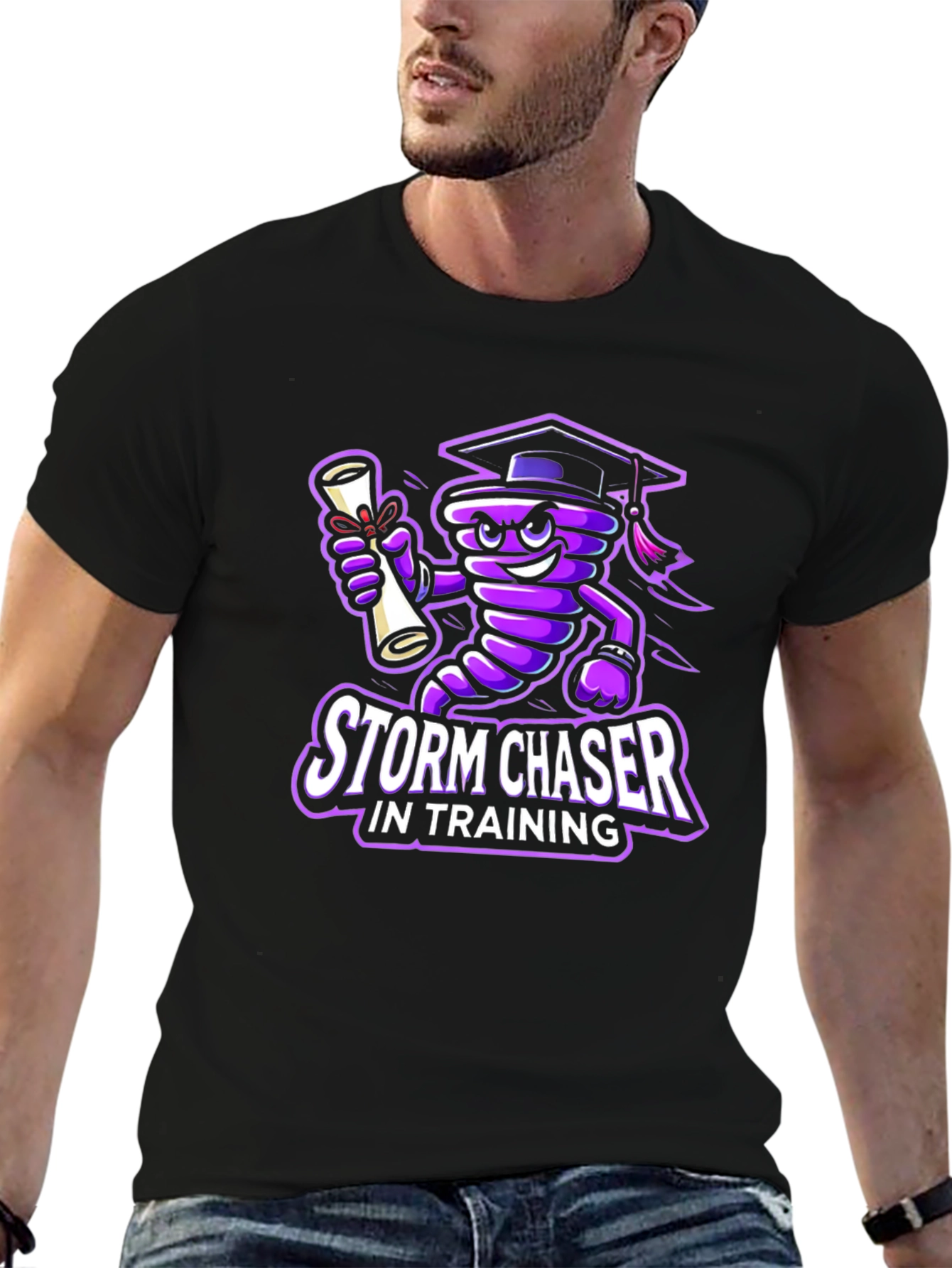 Storm Chaser in Training T-Shirt - Black