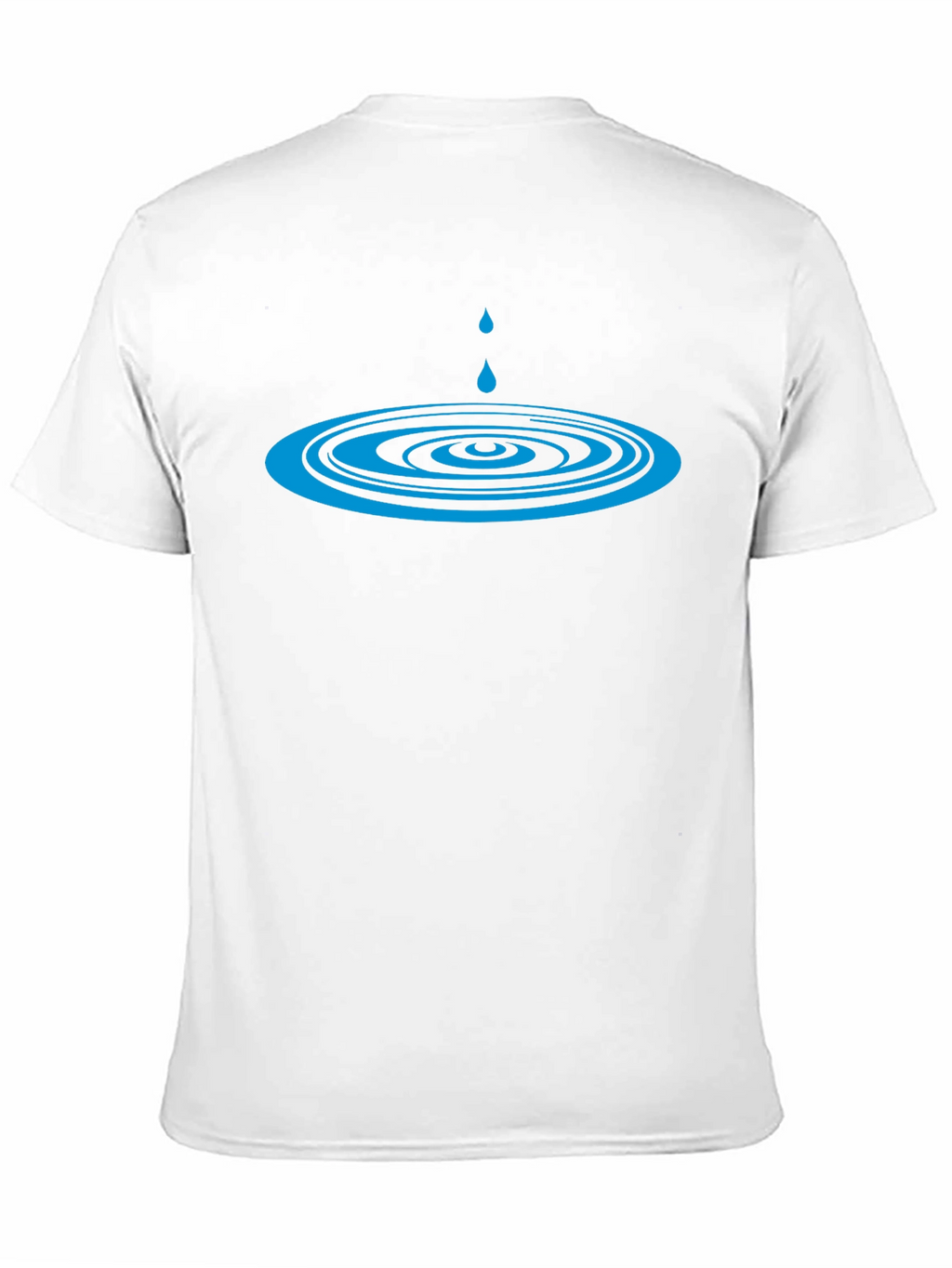 Cool Water Drop Ripple Design Black T-Shirt