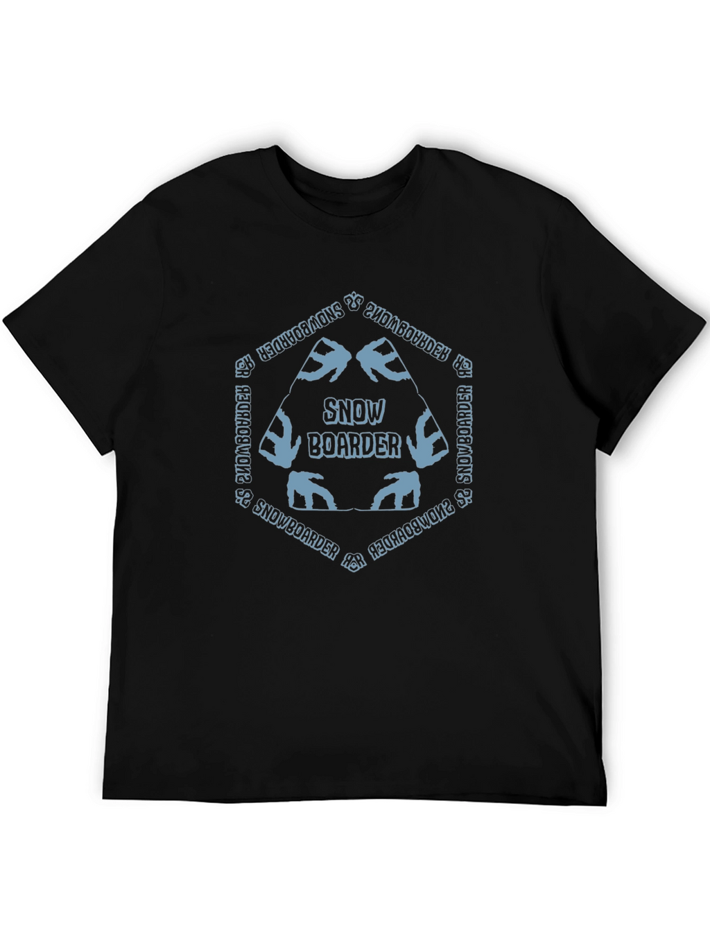 Snowboarder Graphic Tee - Stylish Mens Black T-Shirt