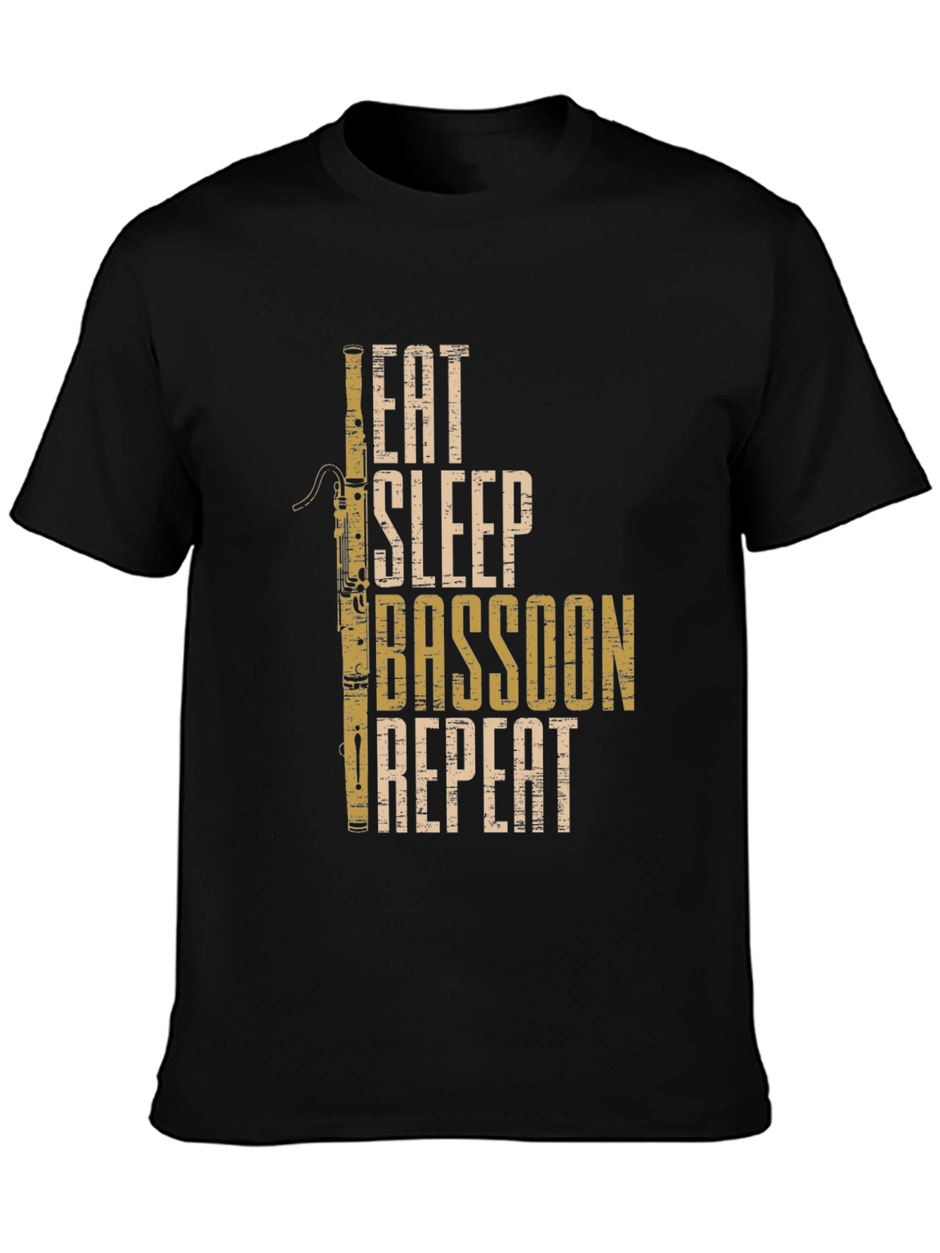 Eat Sleep Bassoon Repeat Black T-Shirt