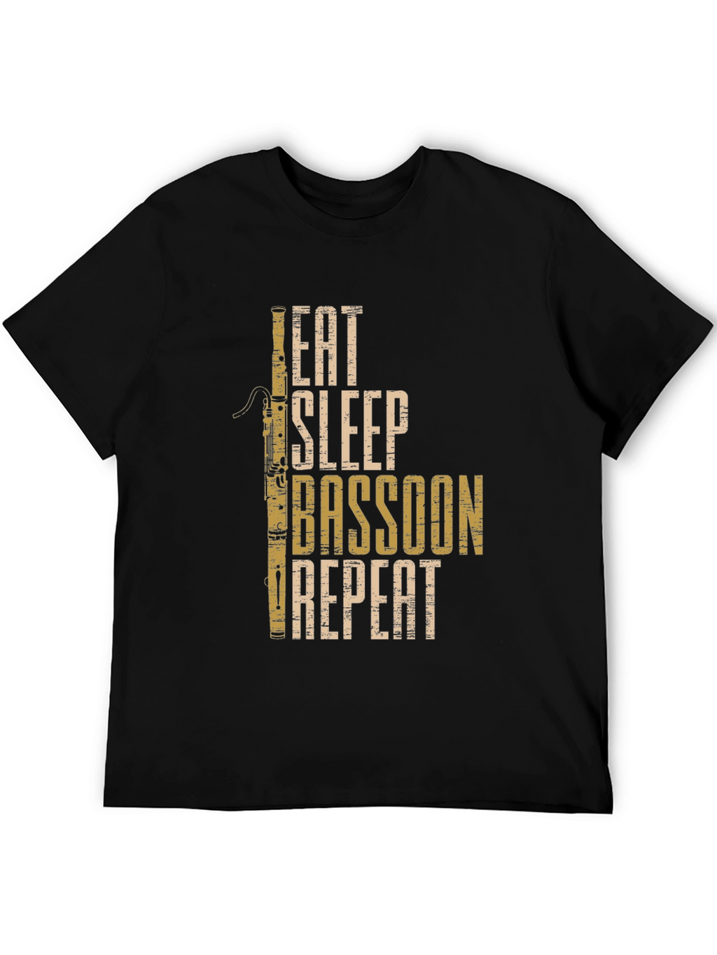 Eat Sleep Bassoon Repeat Black T-Shirt