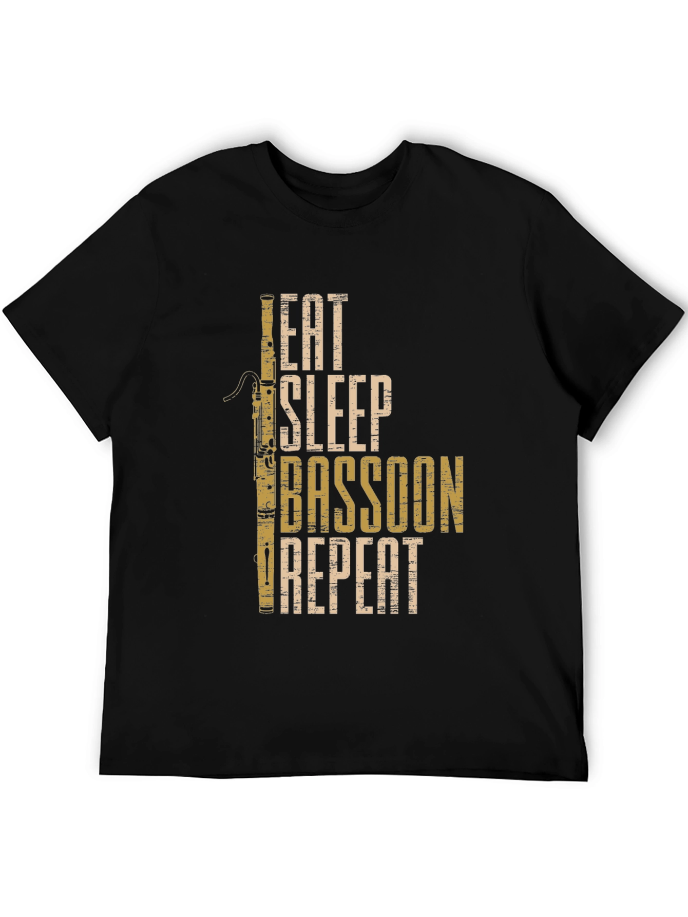 Eat Sleep Bassoon Repeat Black T-Shirt