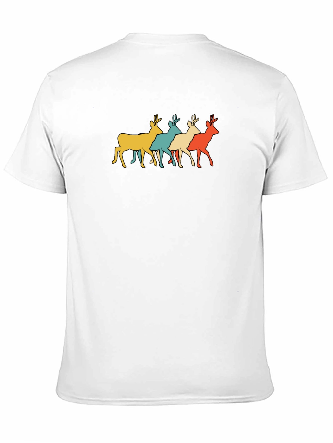 Retro Deer Graphic Tee - Mens Black T-Shirt
