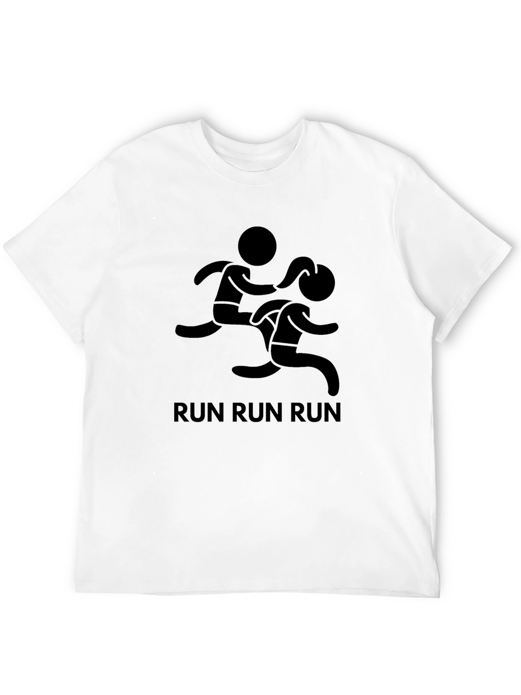 Run Graphic T-Shirt - Black Cotton Tee