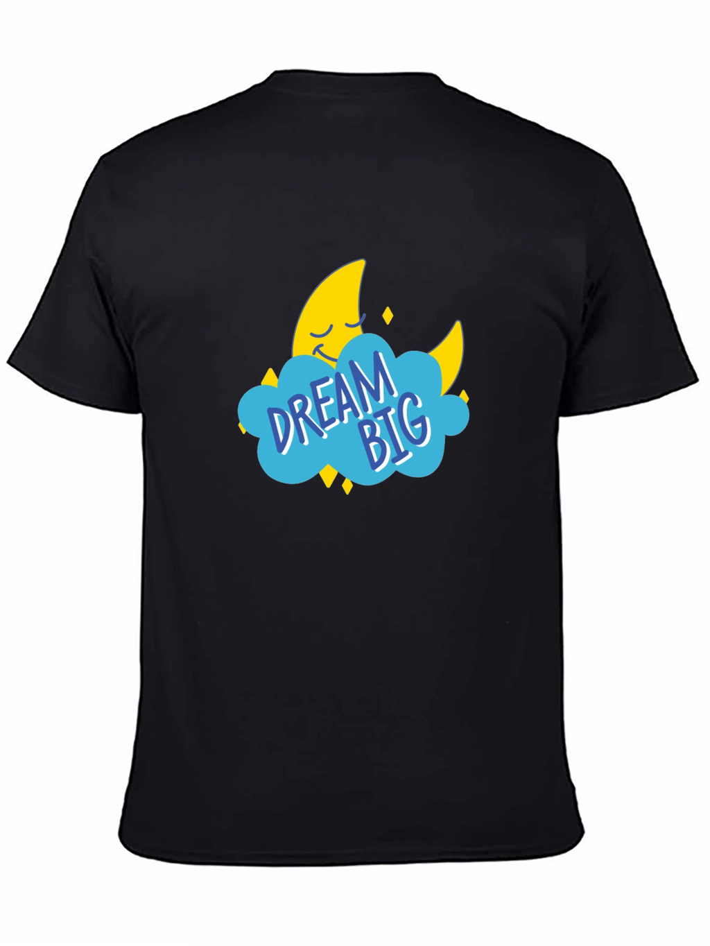 Dream Big Graphic Tee - Black Cotton T-Shirt