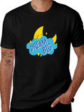 Dream Big Graphic Tee - Black Cotton T-Shirt