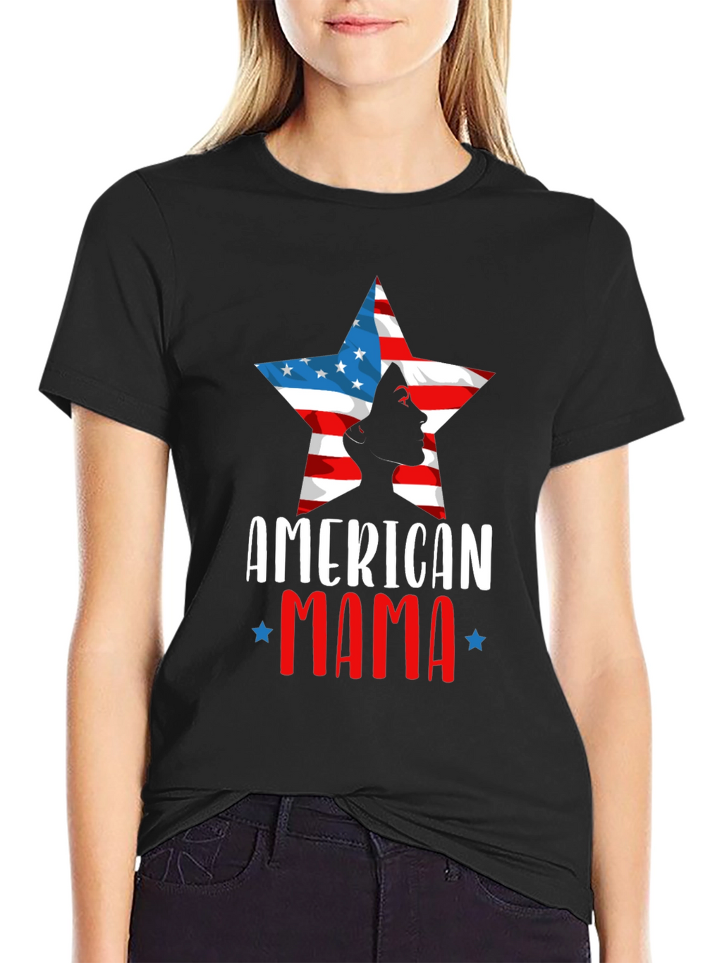 American Mama Patriotic Graphic T-Shirt