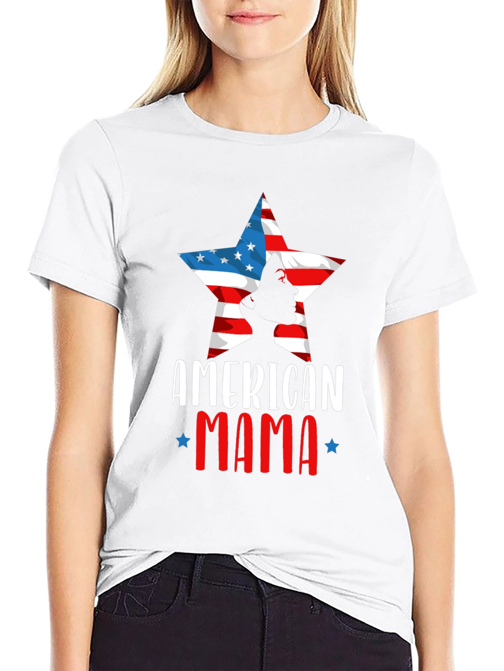 American Mama Patriotic Graphic T-Shirt
