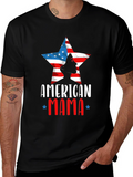 American Mama Patriotic Graphic T-Shirt