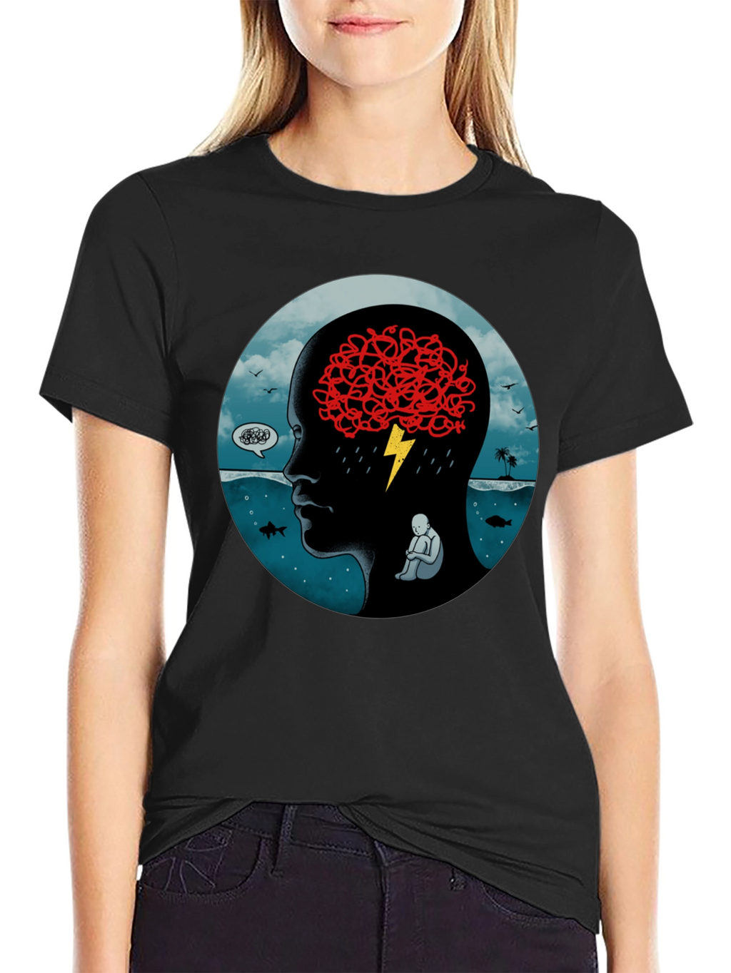 Troubled Mind Graphic T-Shirt