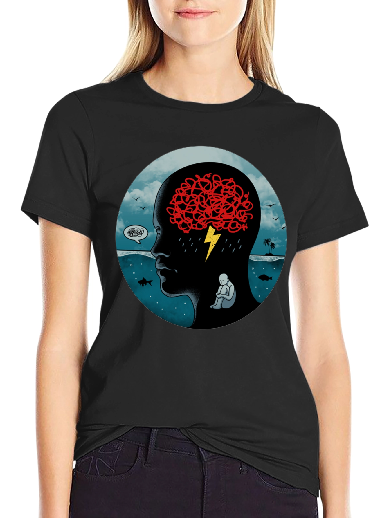 Troubled Mind Graphic T-Shirt
