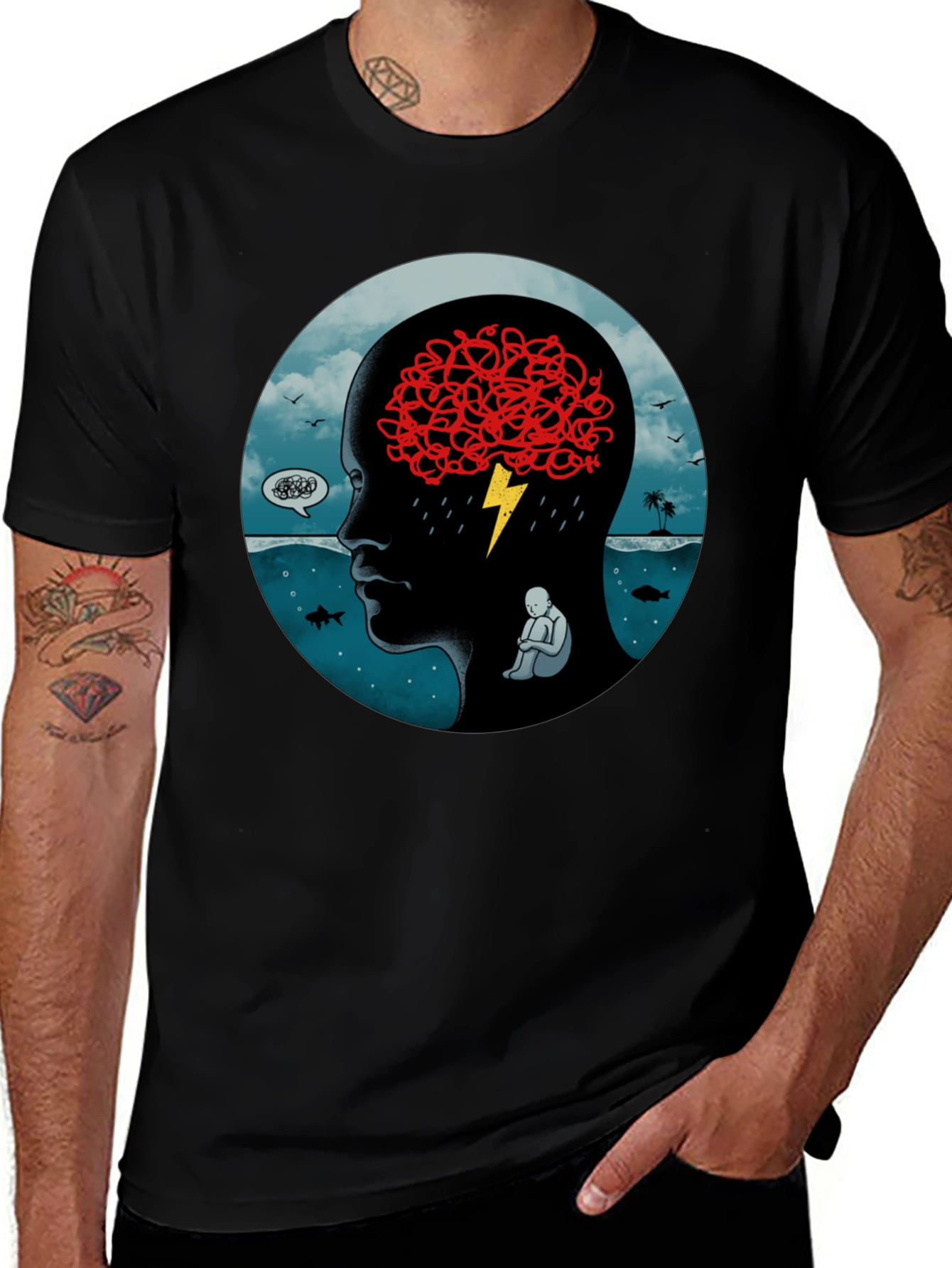 Troubled Mind Graphic T-Shirt
