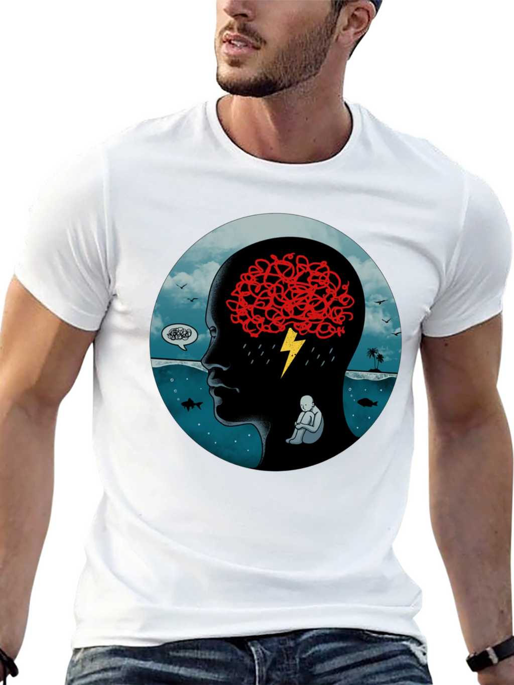 Troubled Mind Graphic T-Shirt