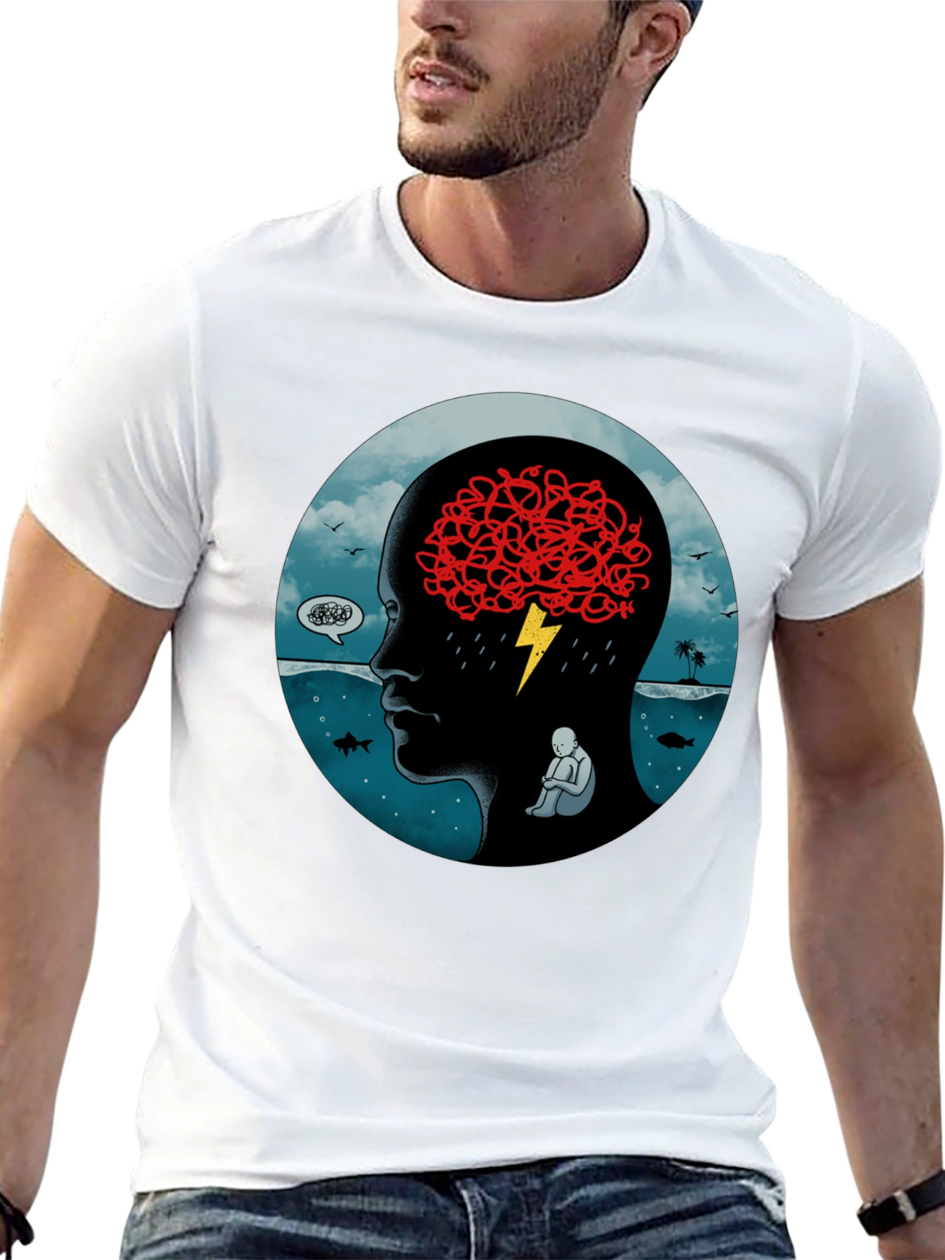 Troubled Mind Graphic T-Shirt
