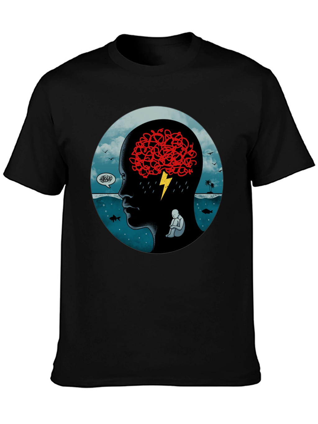 Troubled Mind Graphic T-Shirt