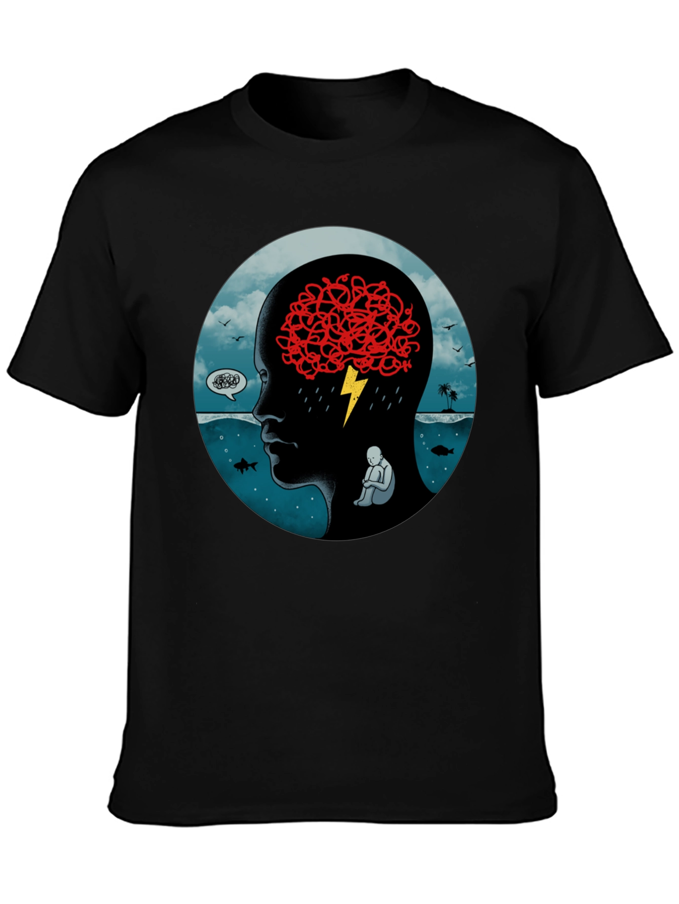 Troubled Mind Graphic T-Shirt