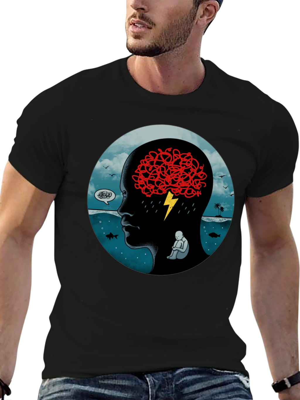 Troubled Mind Graphic T-Shirt