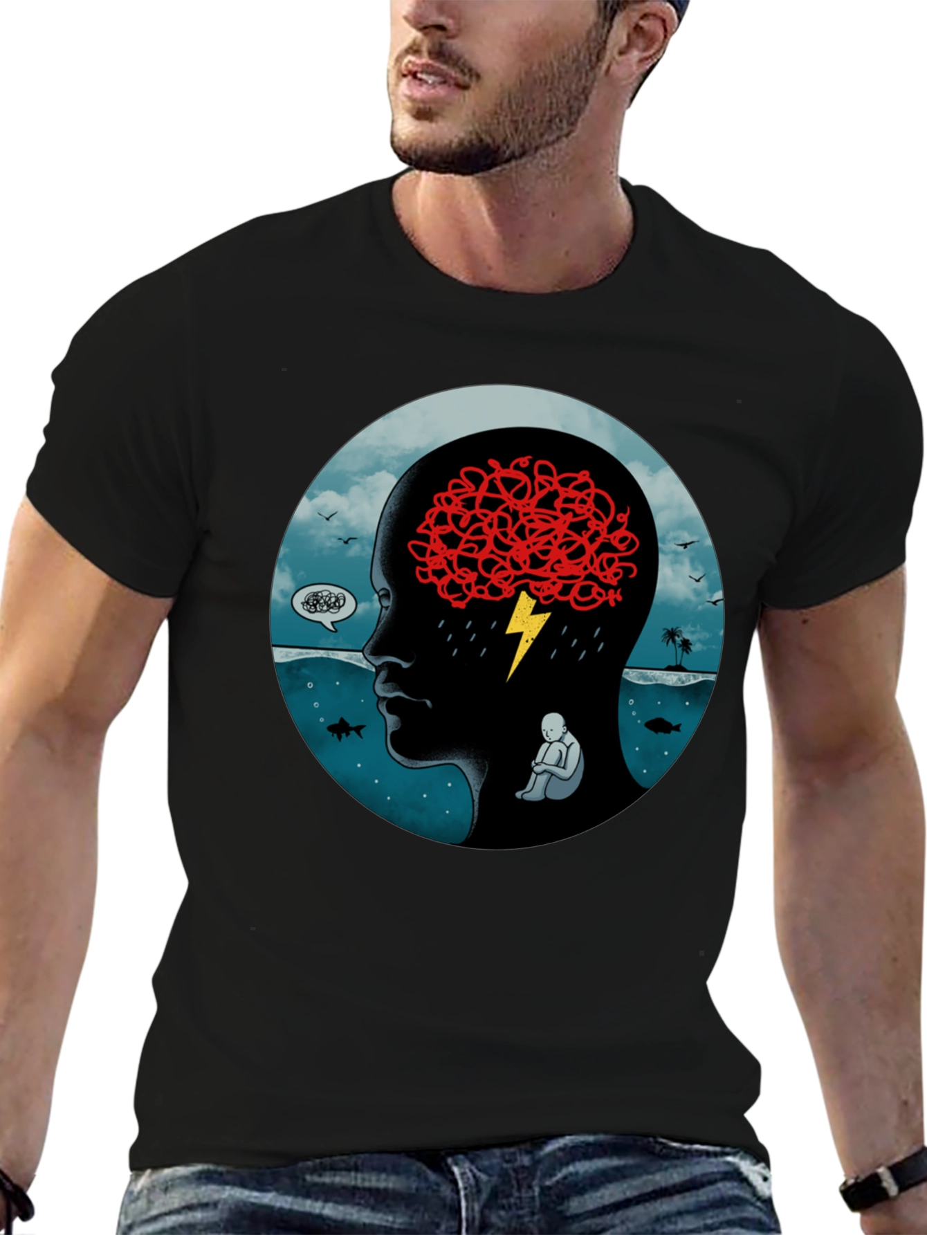 Troubled Mind Graphic T-Shirt