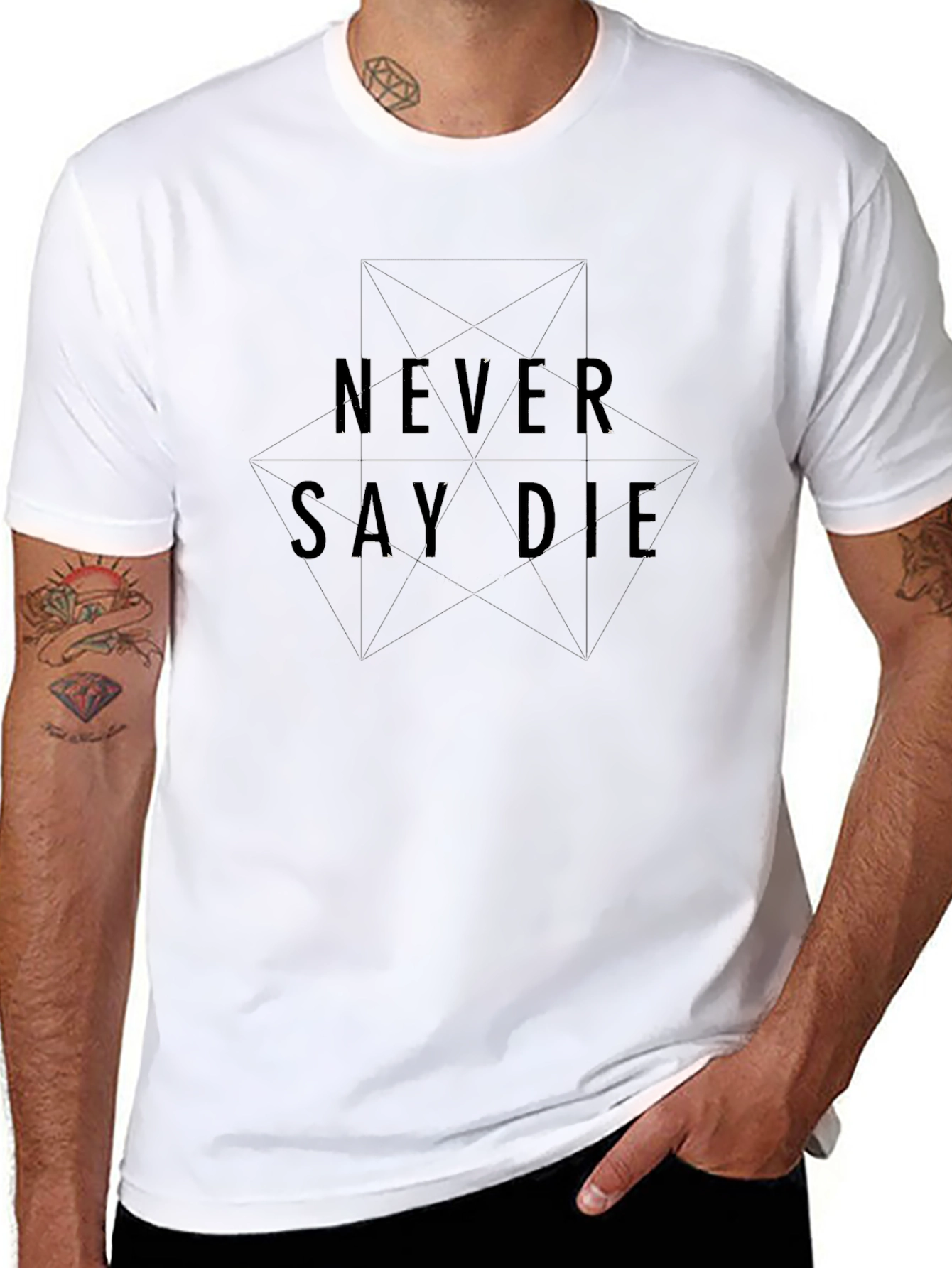 Never Say Die Black Graphic Tee