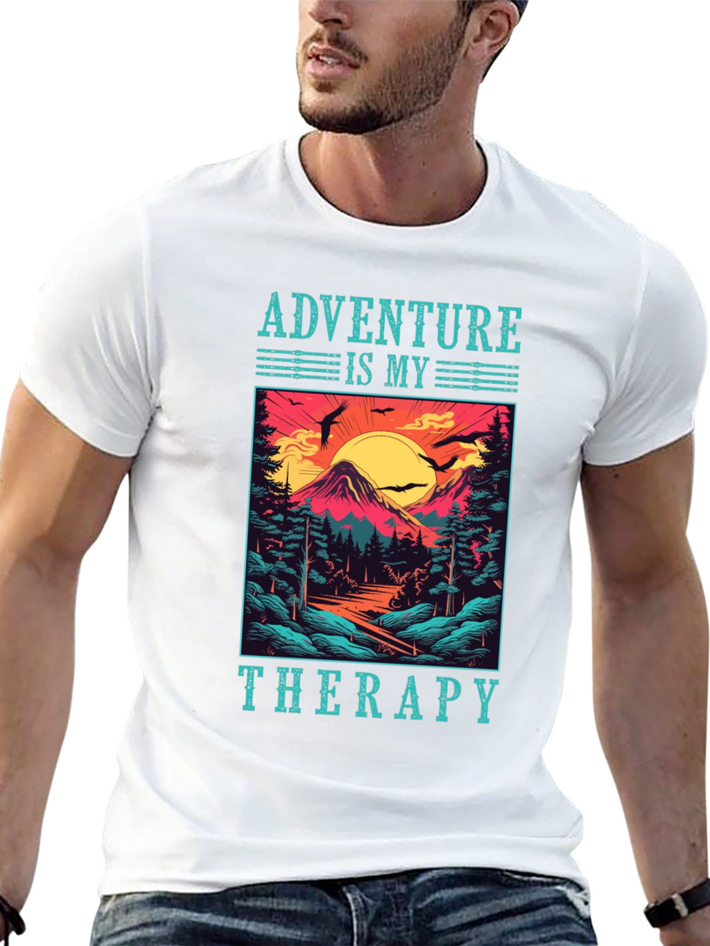 Adventure Is My Therapy T-Shirt - Nature Graphic Tee