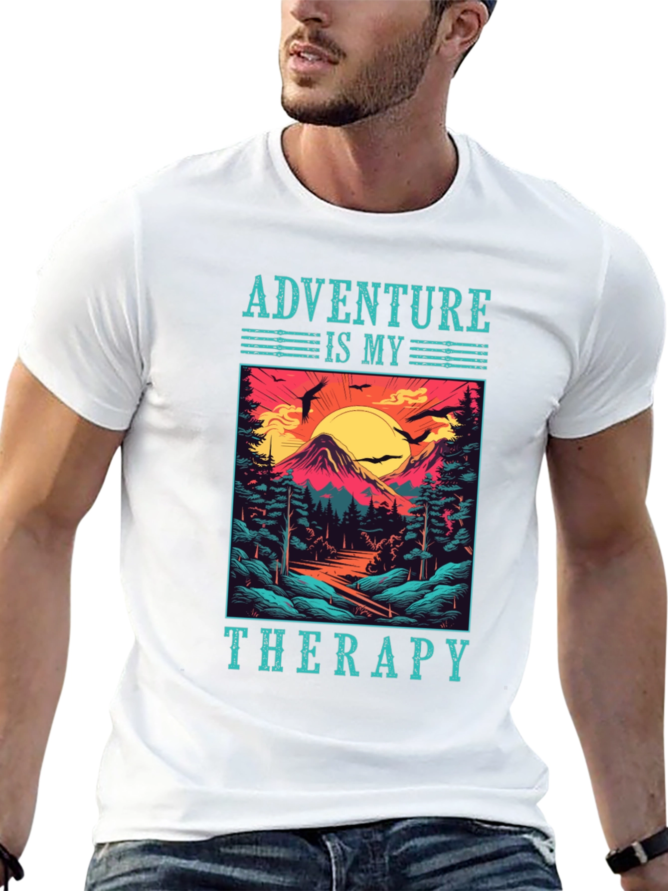 Adventure Is My Therapy T-Shirt - Nature Graphic Tee