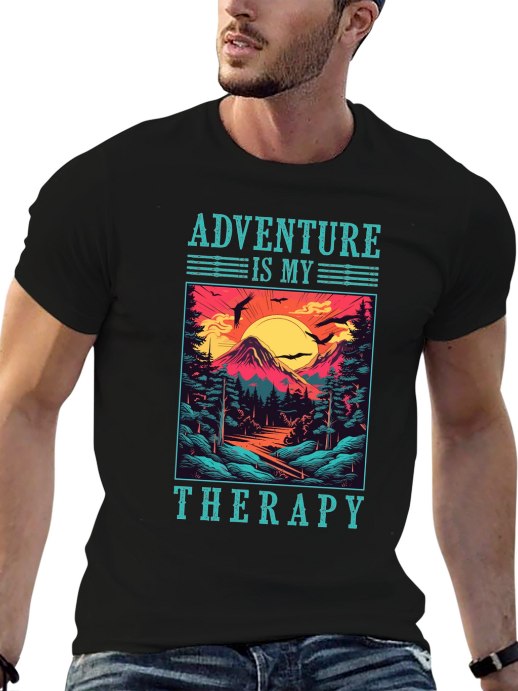 Adventure Is My Therapy T-Shirt - Nature Graphic Tee